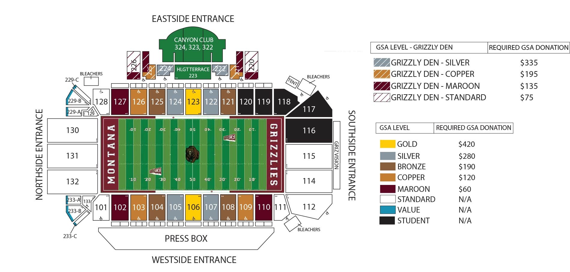 Washington-Grizzly Stadium | Priority Seating | University of Montana